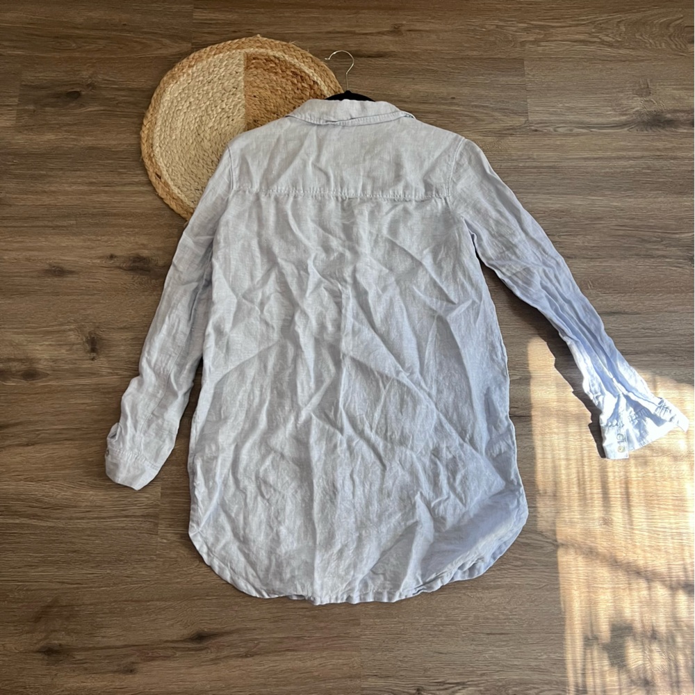 Sigrid Olsen 100% Linen Oversize Button Down Wome… - image 7